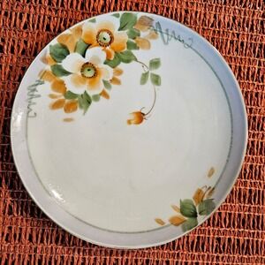 Antique Nippon Hand Painted Floral Plate 6.5"